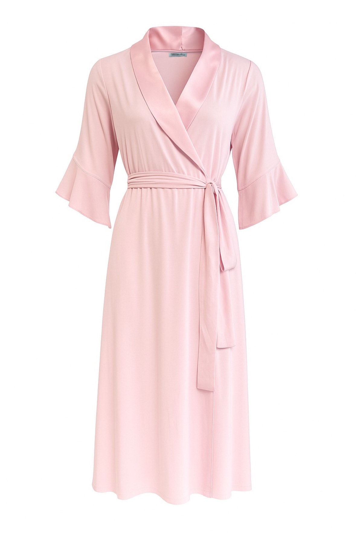 Kurzer Wickelmantel mit Volantärmel