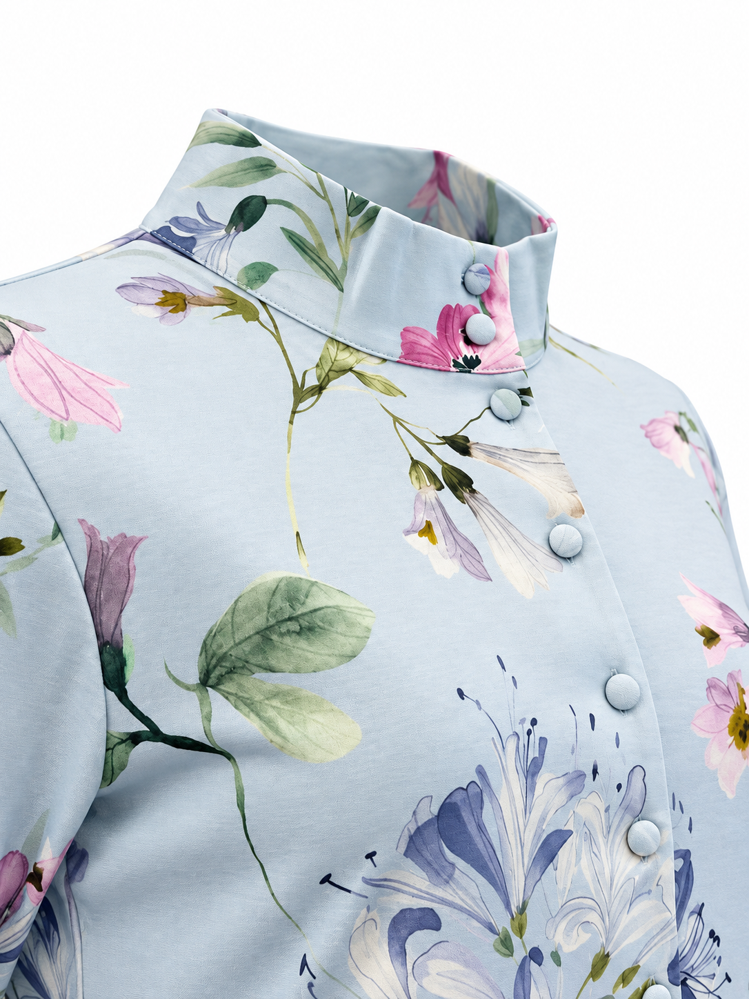 Longshirt mit Knopfleiste