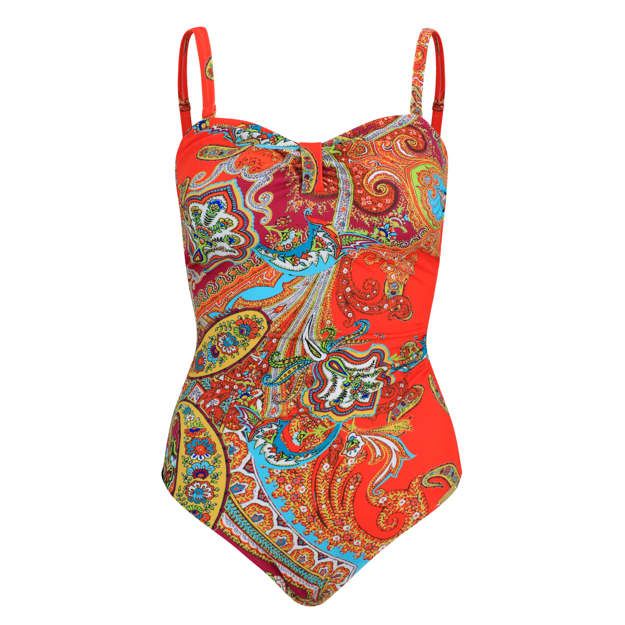 Bandeau-Badeanzug | C | 34 coral-bunt | 38 | 33338075.1